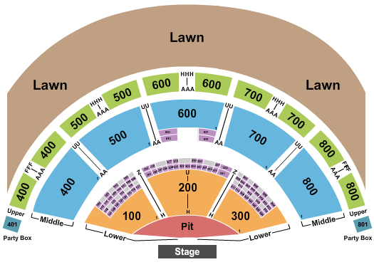 Xfinity Theatre XFINITY Theatre Seating Chart