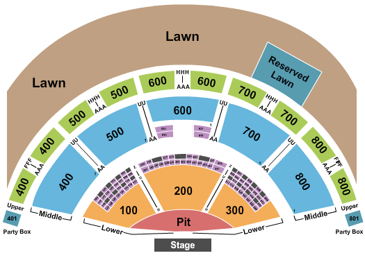 Xfinity Theatre XFINITY Theatre Seating Chart